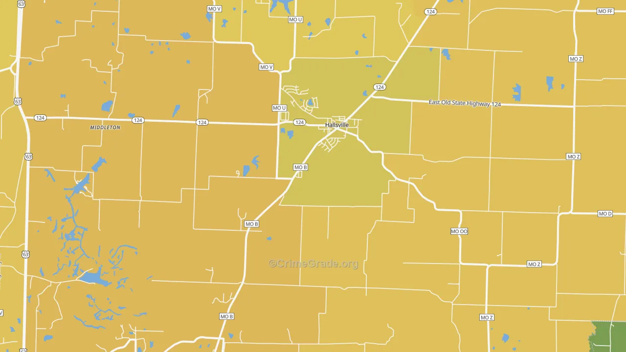 65255, MO Map of Vehicle Theft Rates