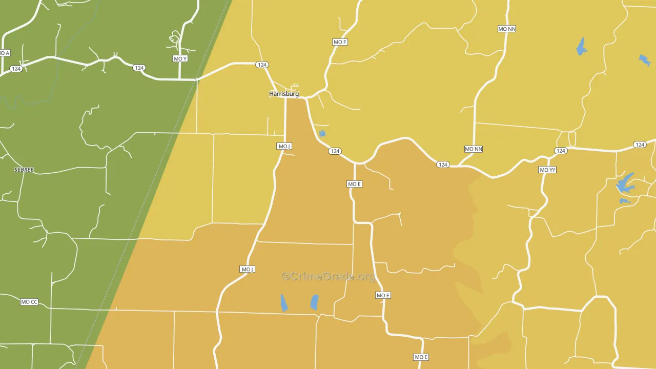 65256, MO Map of Vehicle Theft Rates