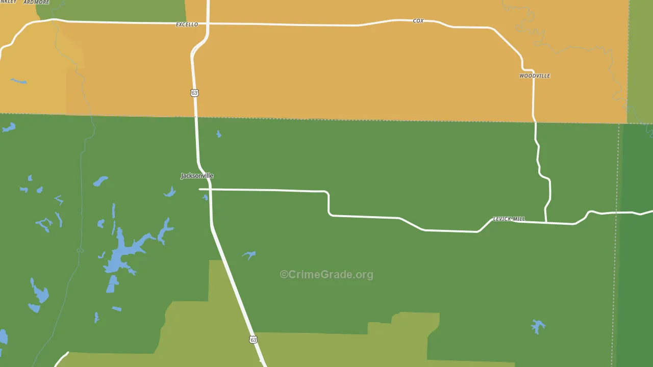 65260, MO Map of Vehicle Theft Rates