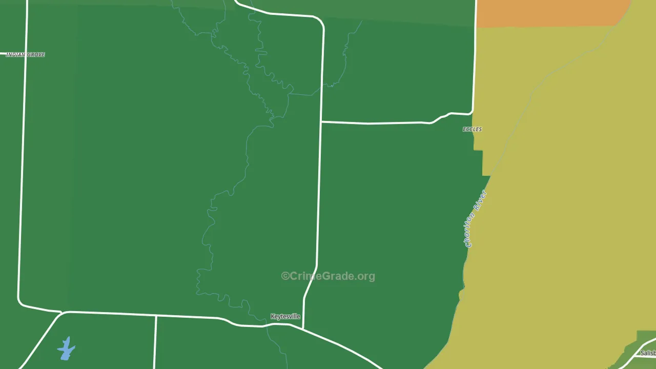 65261, MO Map of Vehicle Theft Rates