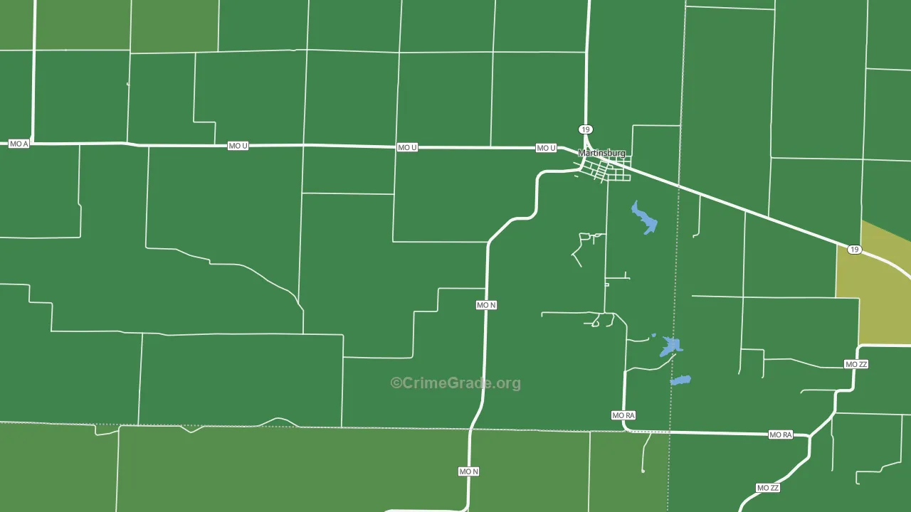 65264, MO Map of Vehicle Theft Rates