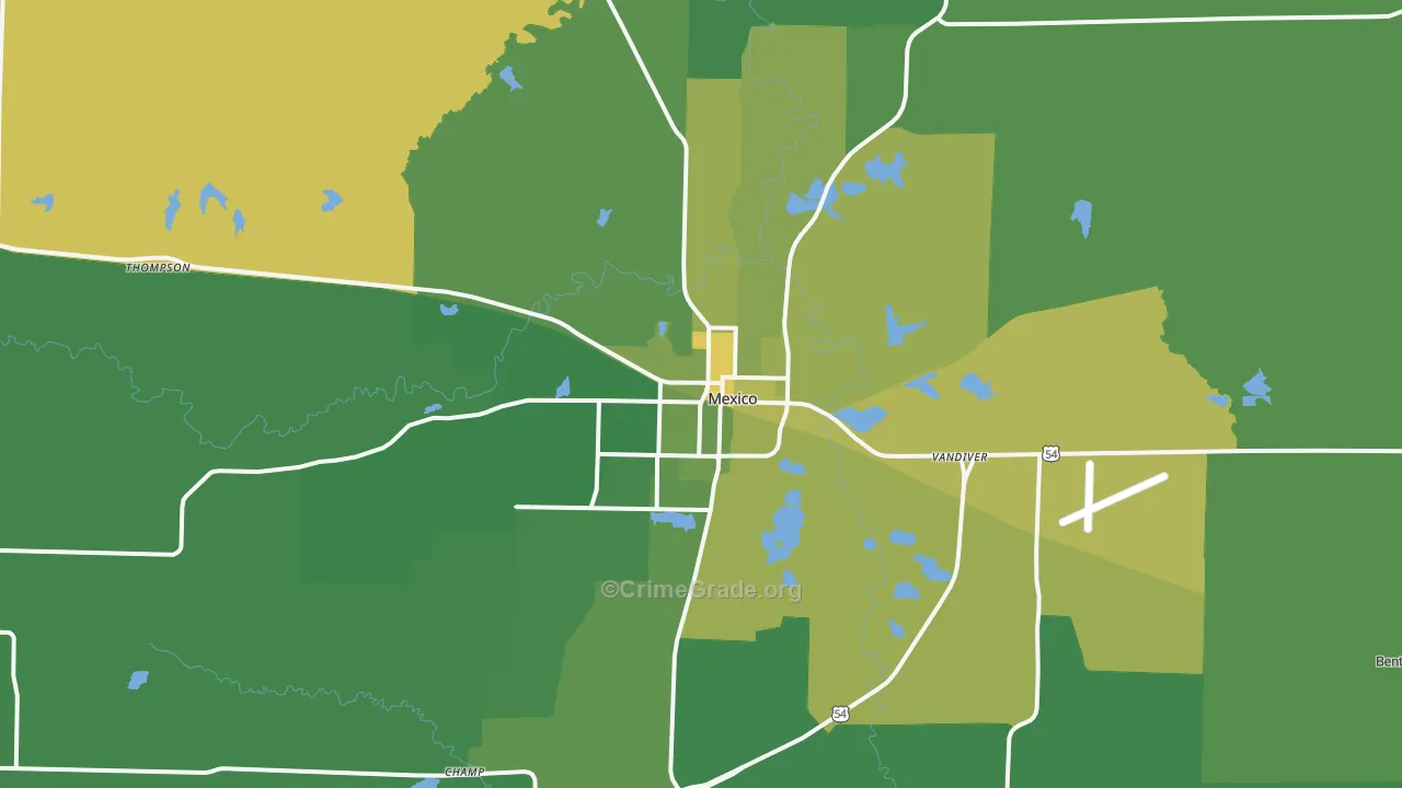 65265, MO Map of Vehicle Theft Rates