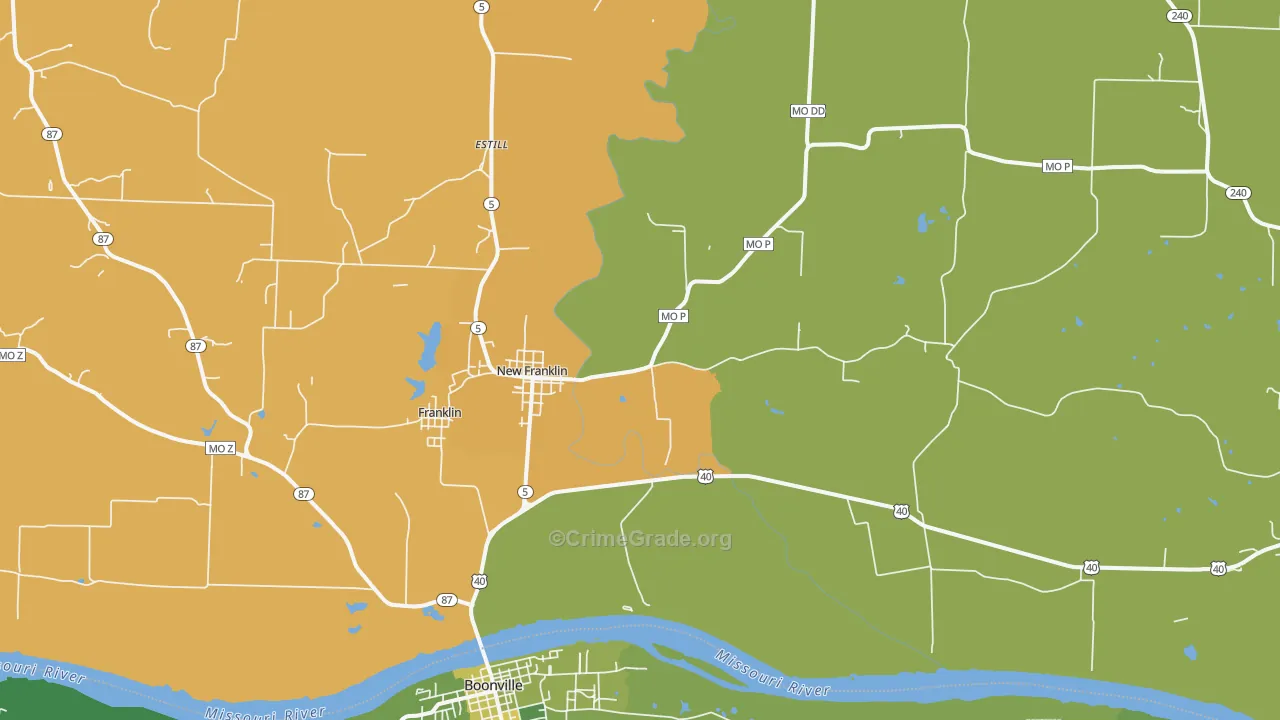 65274, MO Map of Vehicle Theft Rates