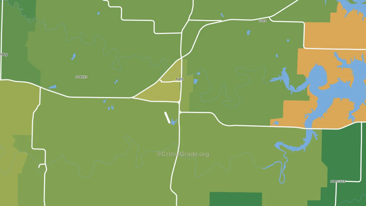 65275, MO Map of Vehicle Theft Rates