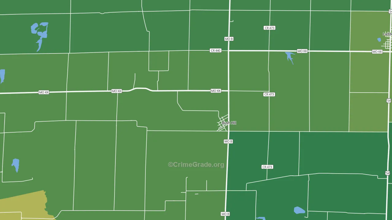 65280, MO Map of Vehicle Theft Rates
