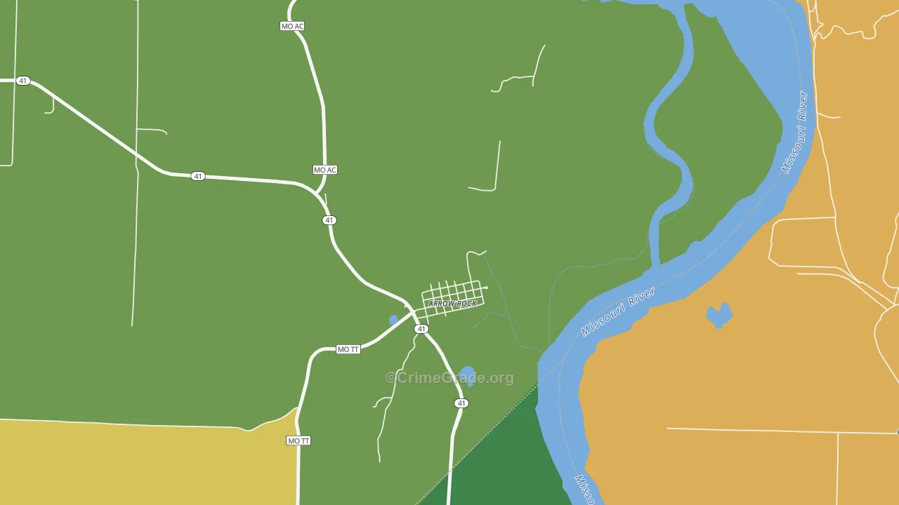 65320, MO Map of Vehicle Theft Rates