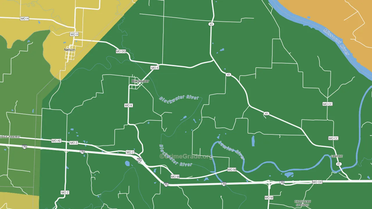 65322, MO Map of Vehicle Theft Rates