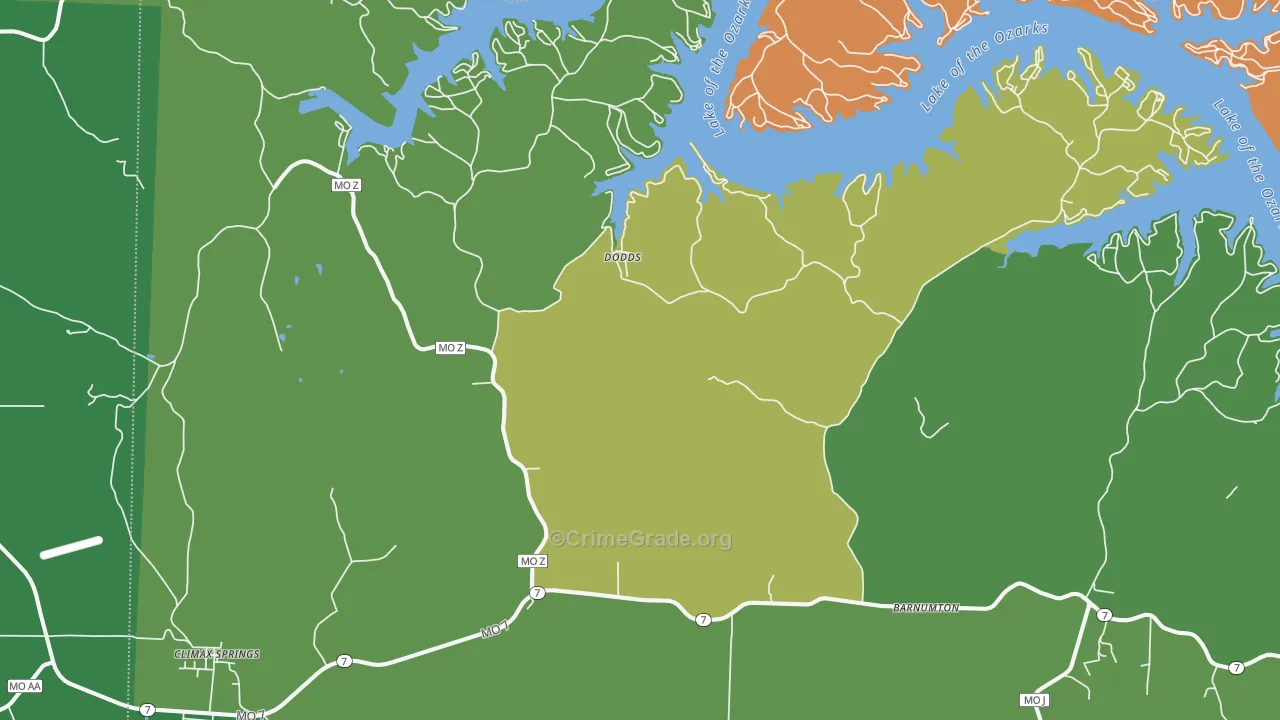65324, MO Map of Vehicle Theft Rates