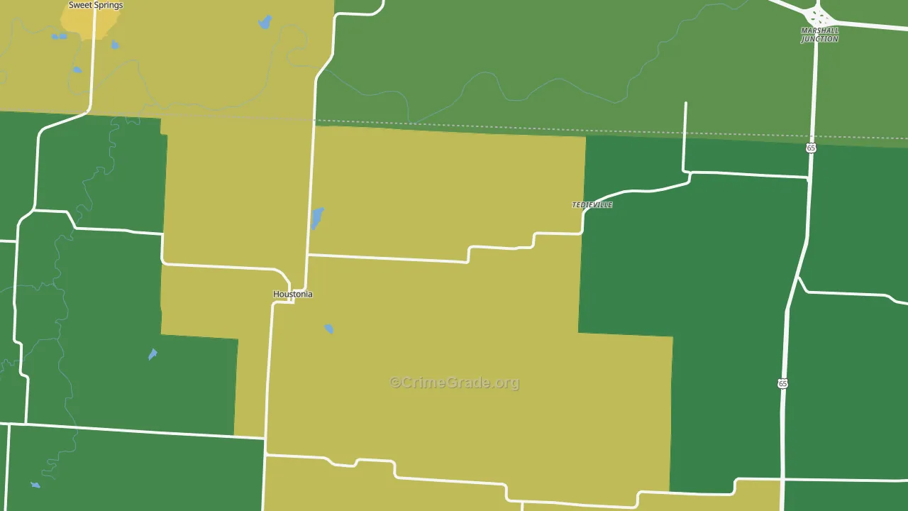 65333, MO Map of Vehicle Theft Rates