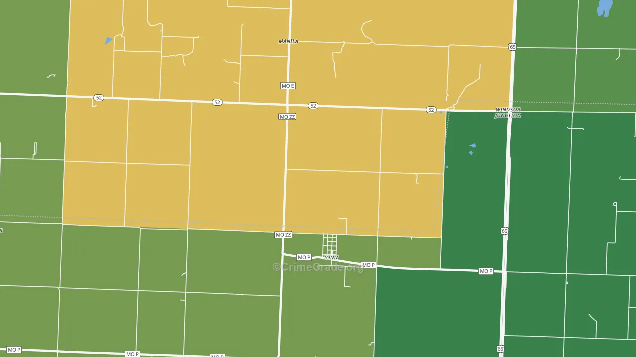 65335, MO Map of Vehicle Theft Rates