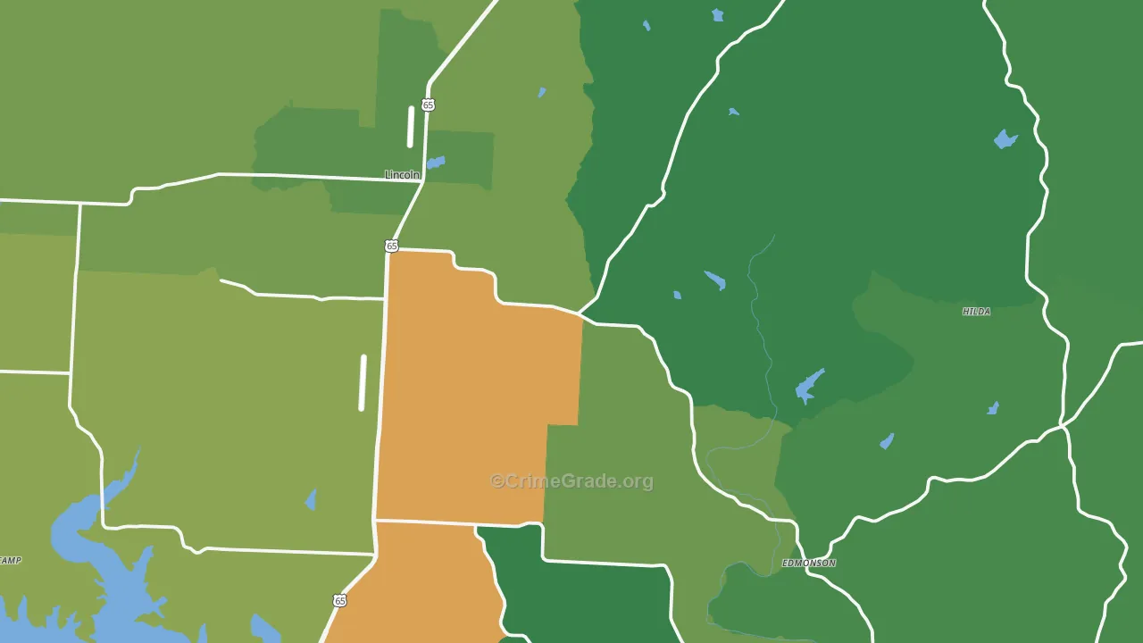 65338, MO Map of Vehicle Theft Rates