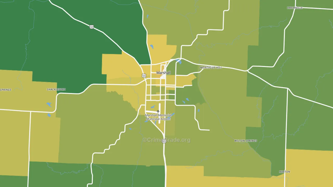 65340, MO Map of Vehicle Theft Rates