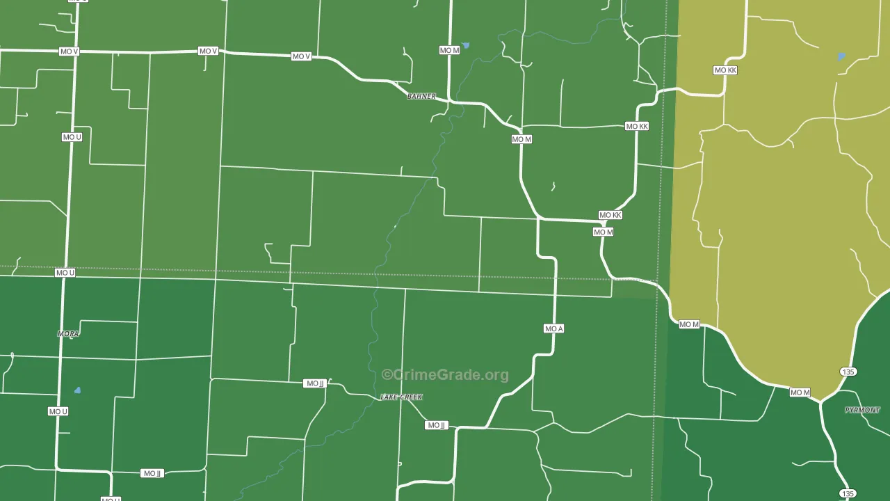 65345, MO Map of Vehicle Theft Rates