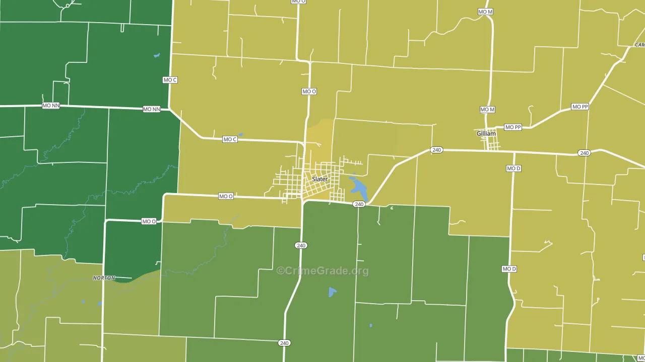 65349, MO Map of Vehicle Theft Rates