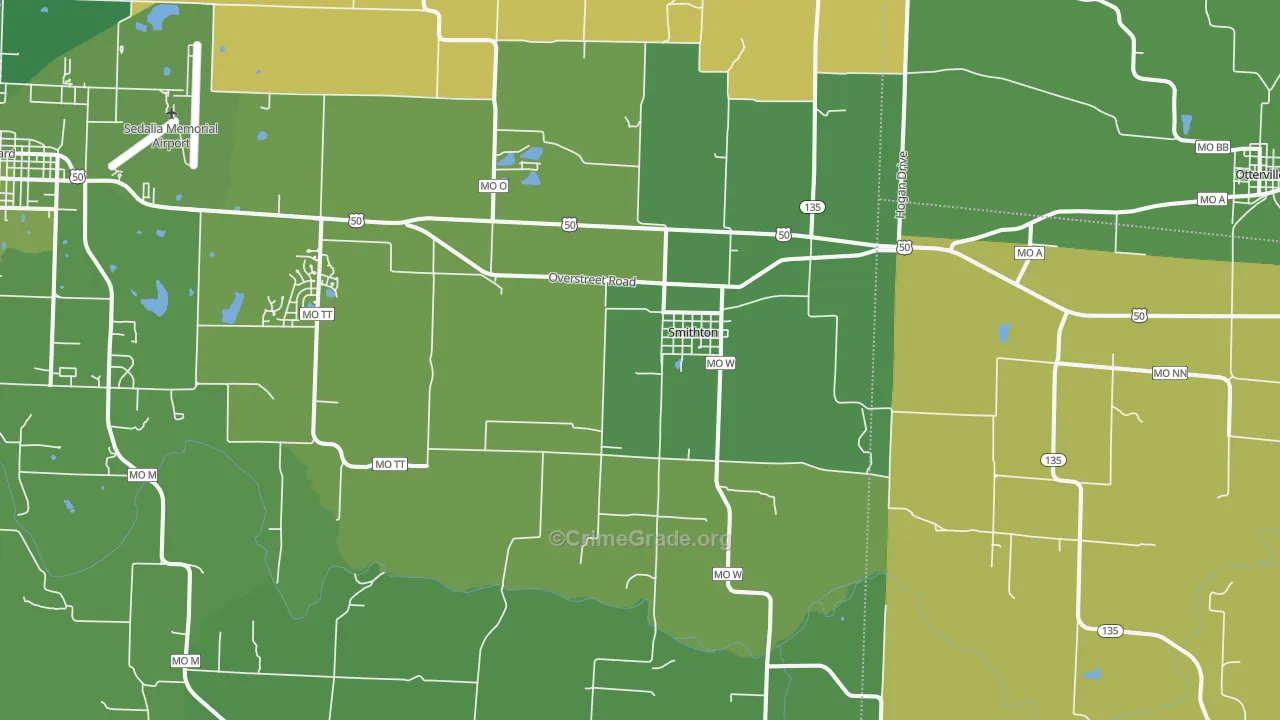 65350, MO Map of Vehicle Theft Rates