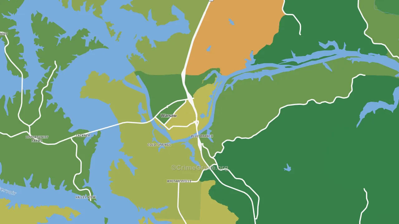 65355, MO Map of Vehicle Theft Rates