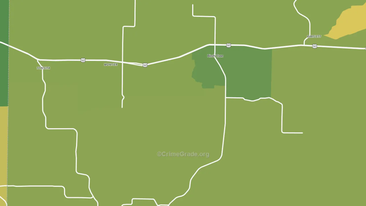 65438, MO Map of Vehicle Theft Rates