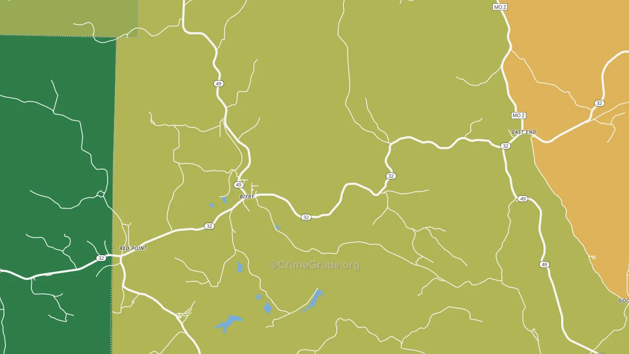 65439, MO Map of Vehicle Theft Rates
