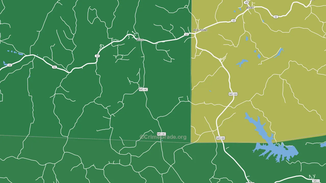 65440, MO Map of Vehicle Theft Rates