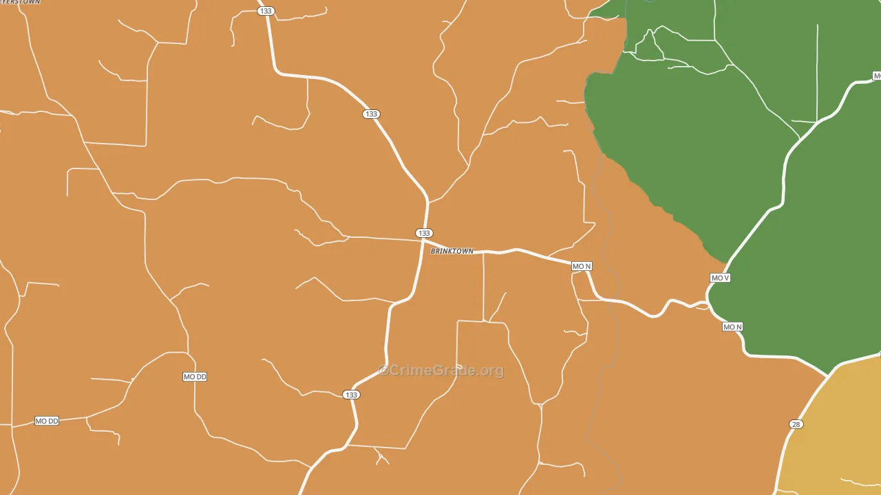 65443, MO Map of Vehicle Theft Rates