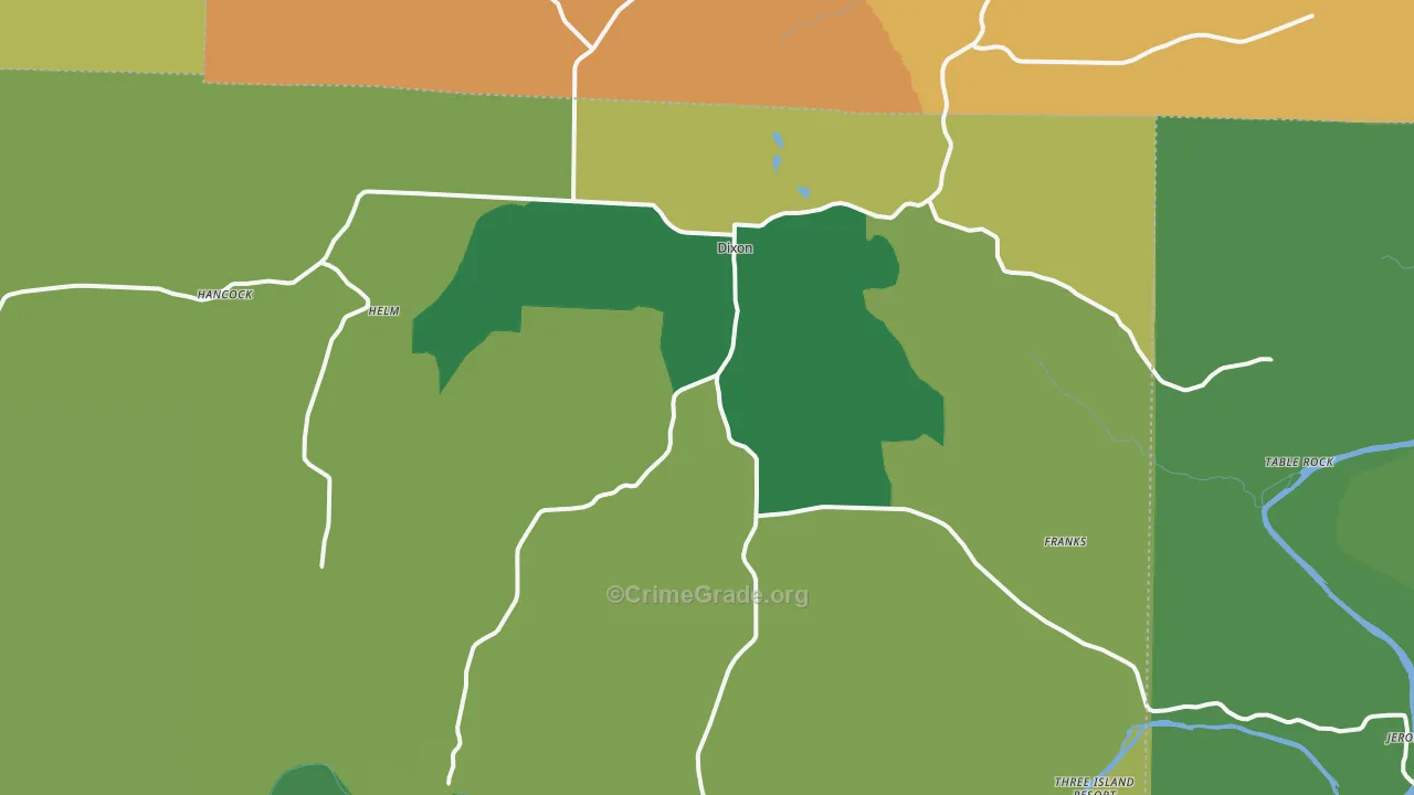 65459, MO Map of Vehicle Theft Rates