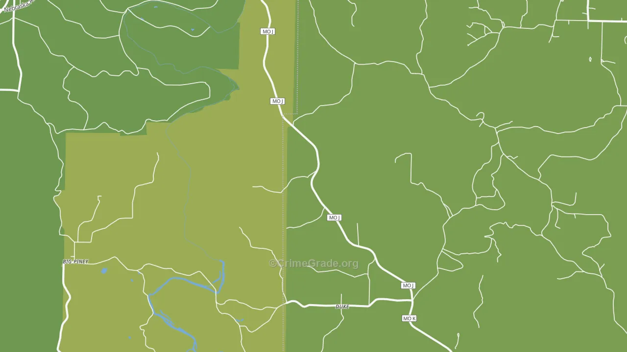 65461, MO Map of Vehicle Theft Rates