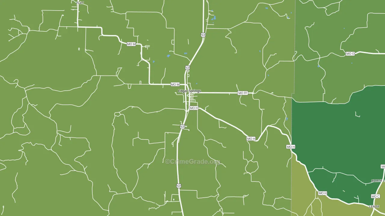 65462, MO Map of Vehicle Theft Rates