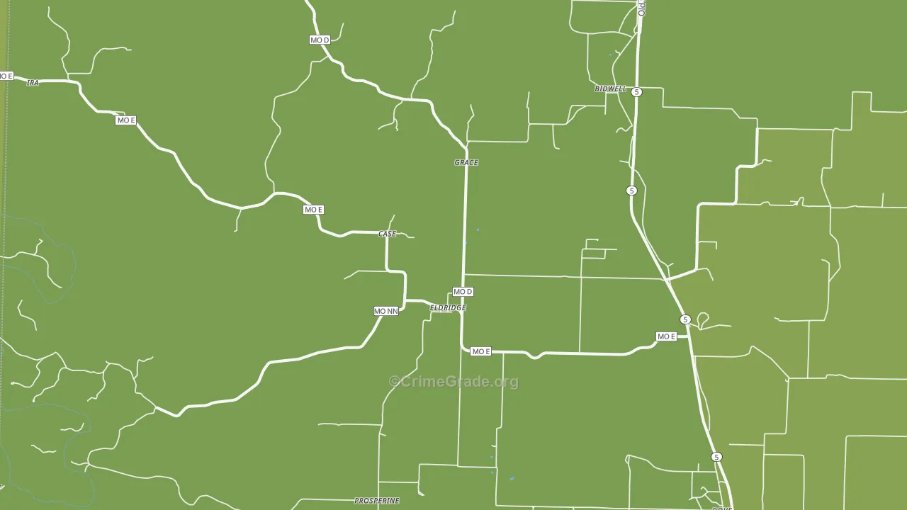 65463, MO Map of Vehicle Theft Rates