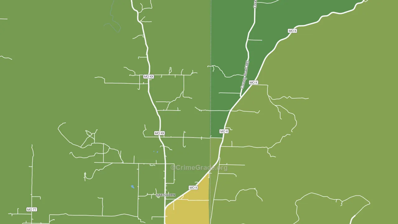 65479, MO Map of Vehicle Theft Rates