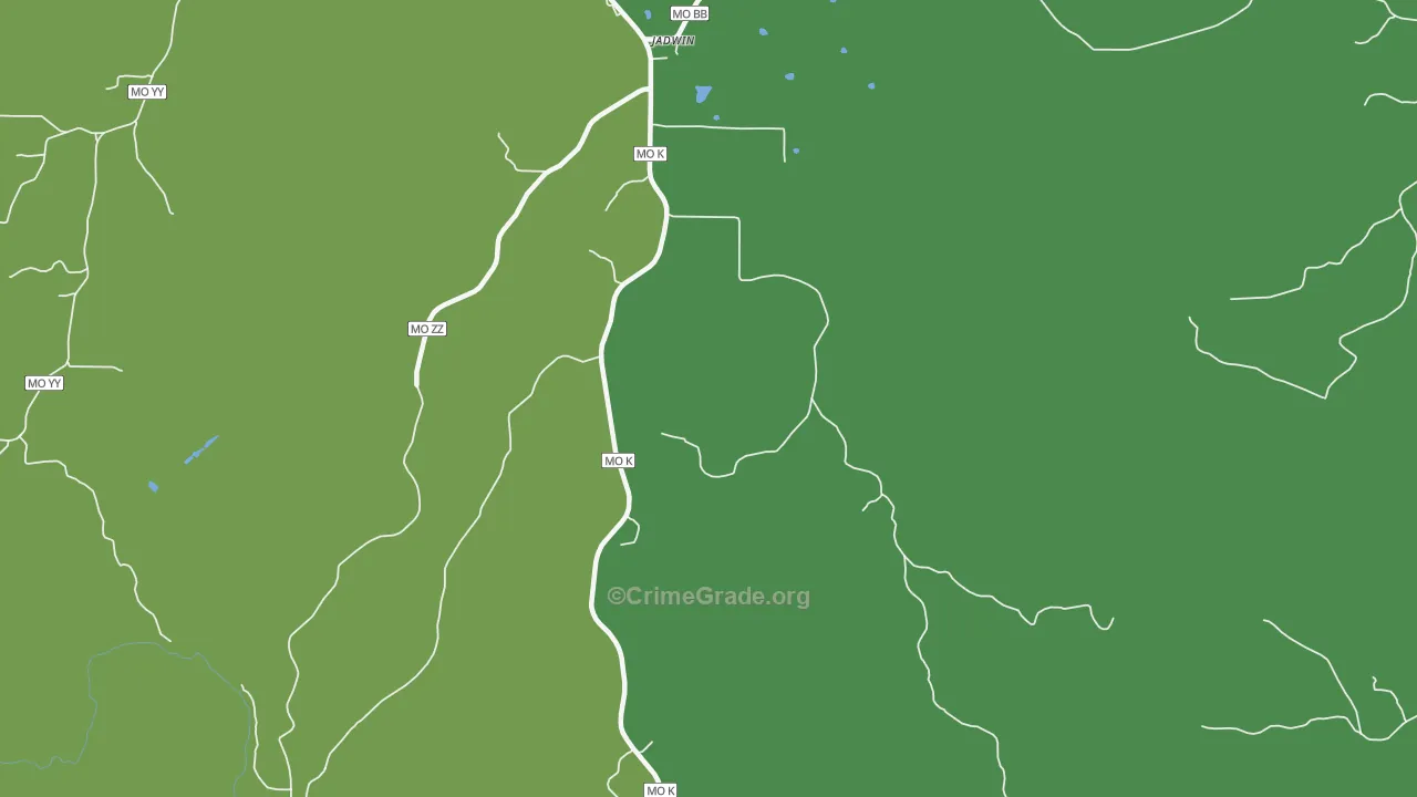 65501, MO Map of Vehicle Theft Rates