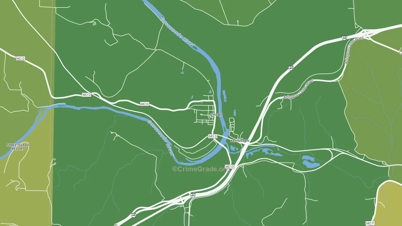 65529, MO Map of Vehicle Theft Rates
