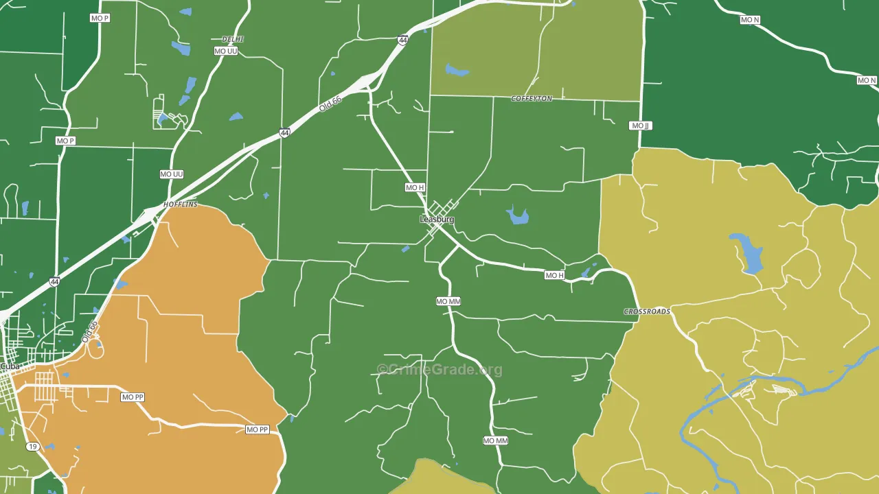 65535, MO Map of Vehicle Theft Rates
