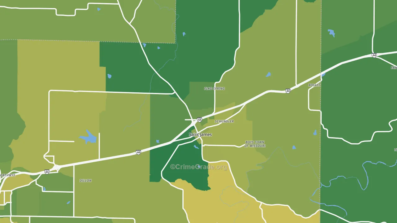 65559, MO Map of Vehicle Theft Rates