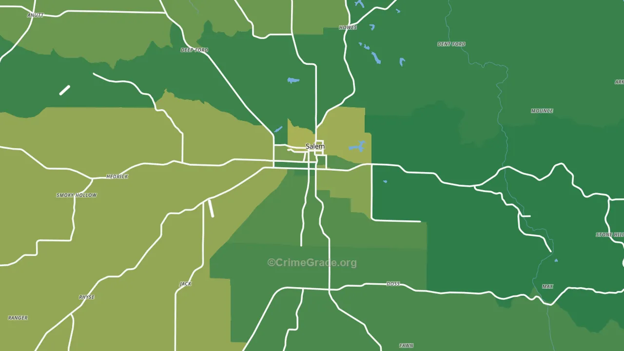 65560, MO Map of Vehicle Theft Rates