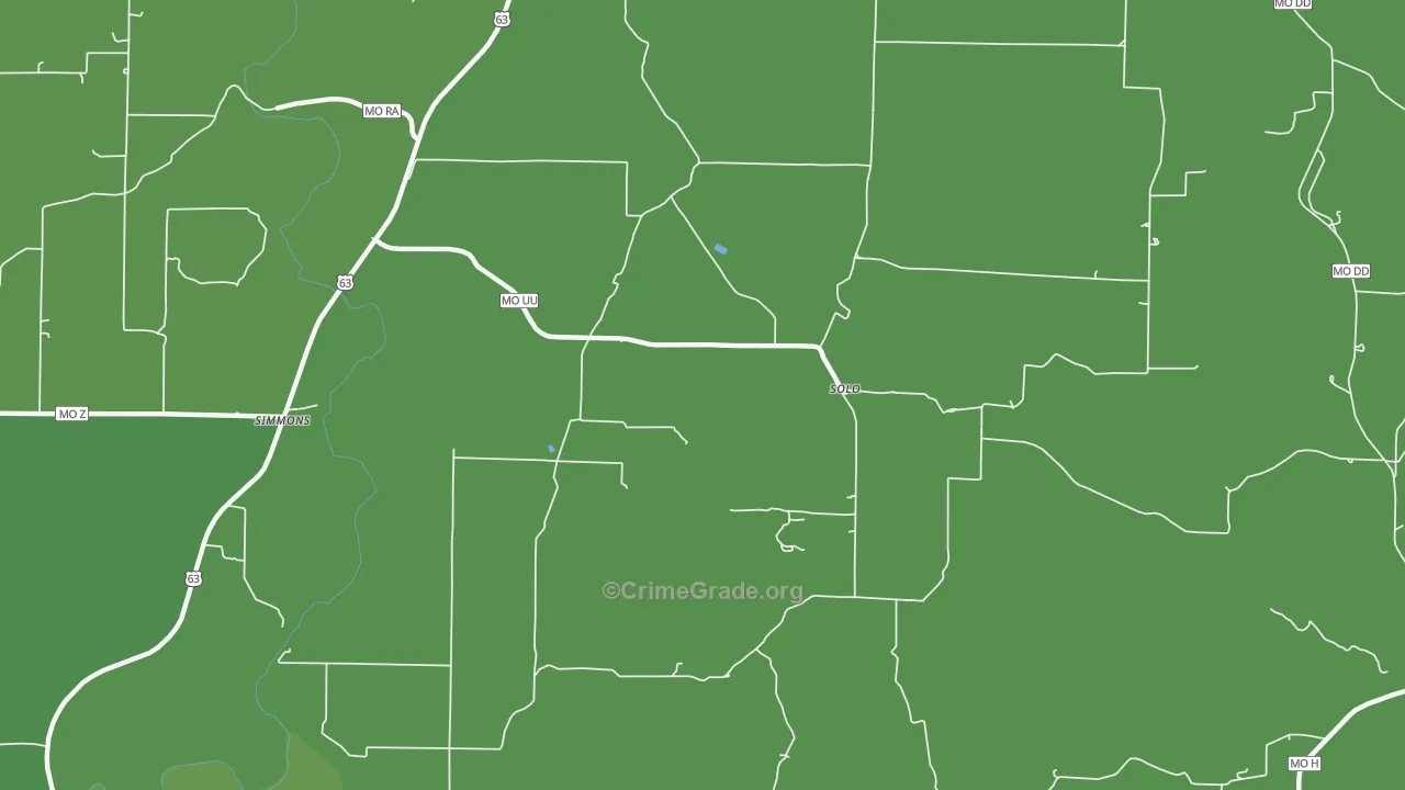 65564, MO Map of Vehicle Theft Rates
