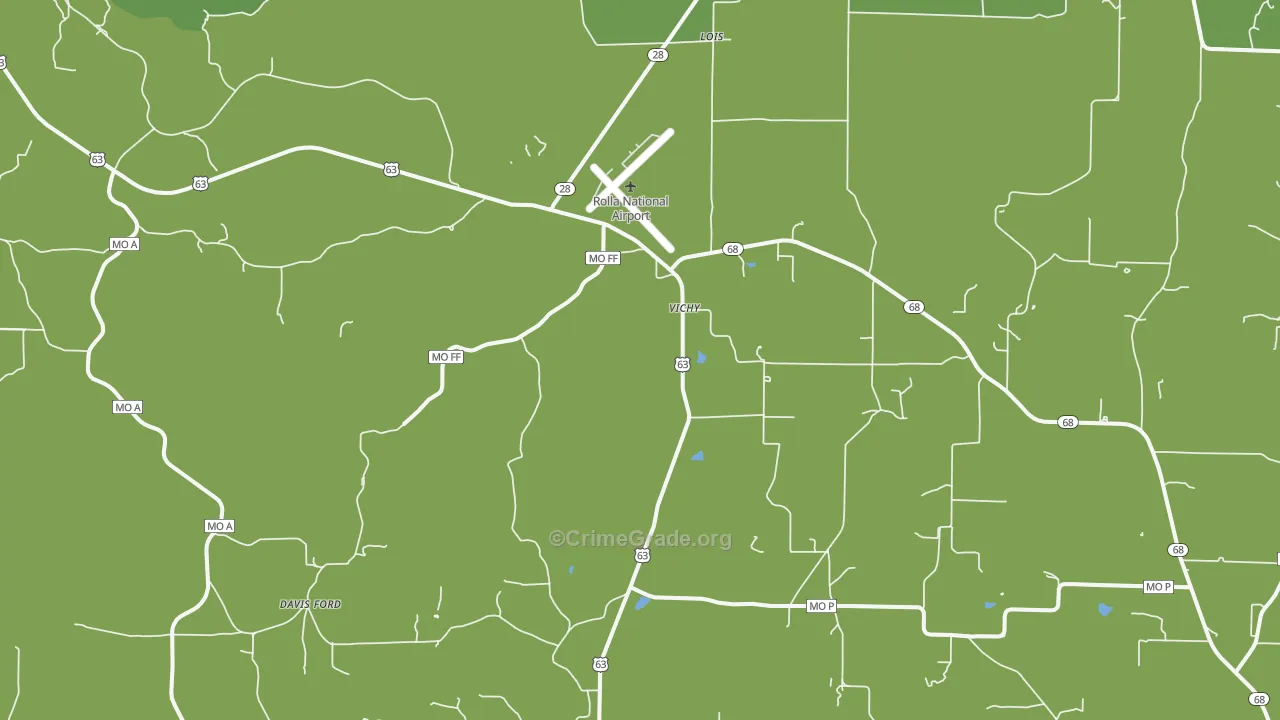 65580, MO Map of Vehicle Theft Rates