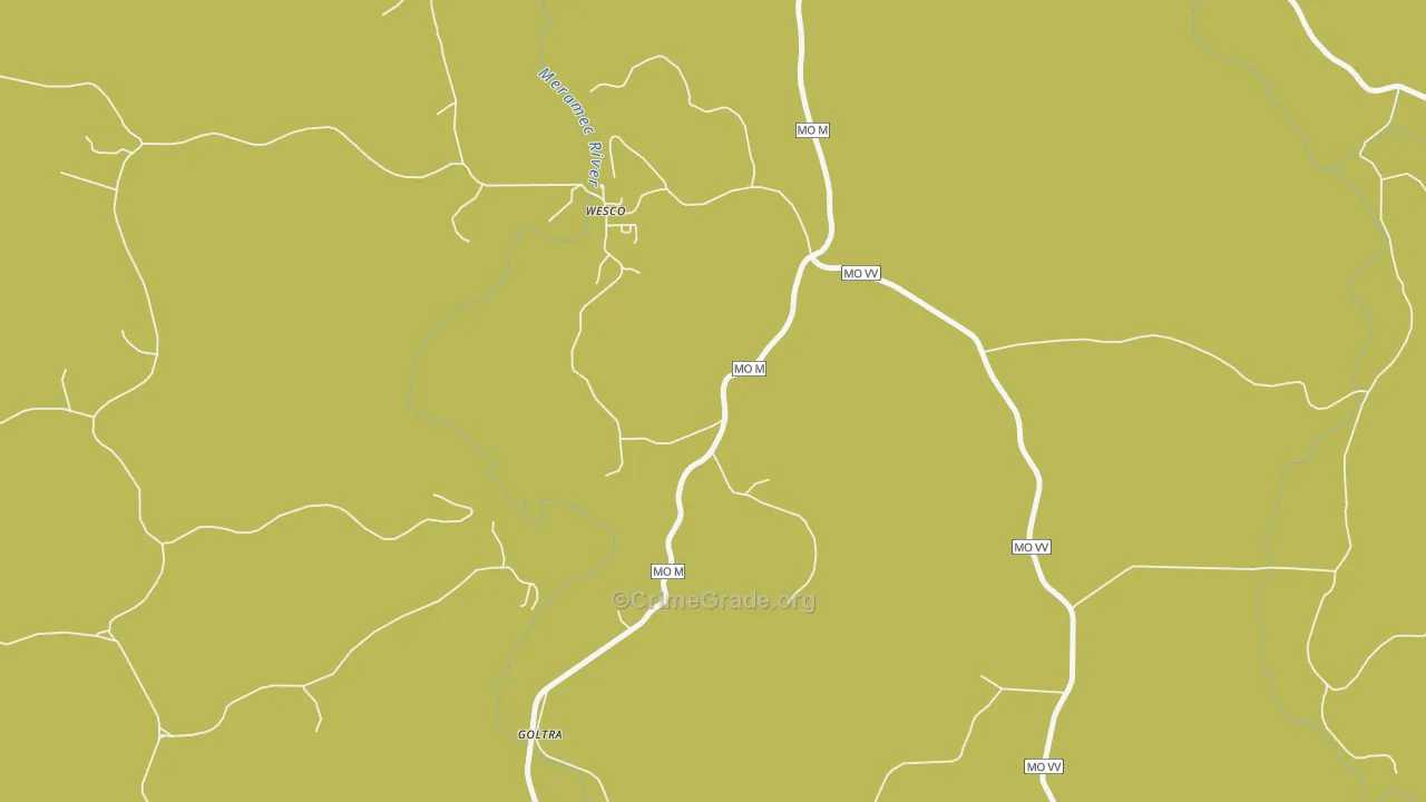 65586, MO Map of Vehicle Theft Rates