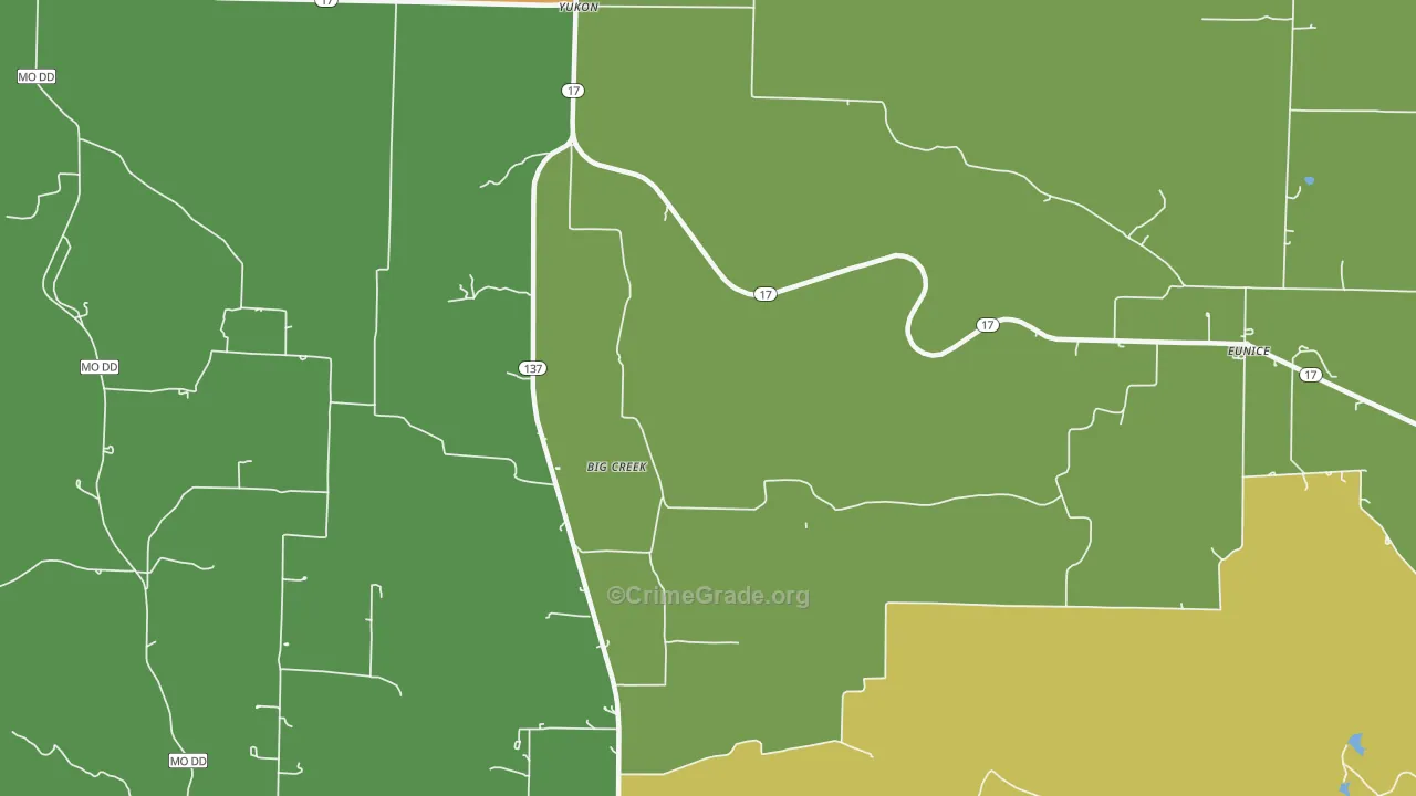 65589, MO Map of Vehicle Theft Rates