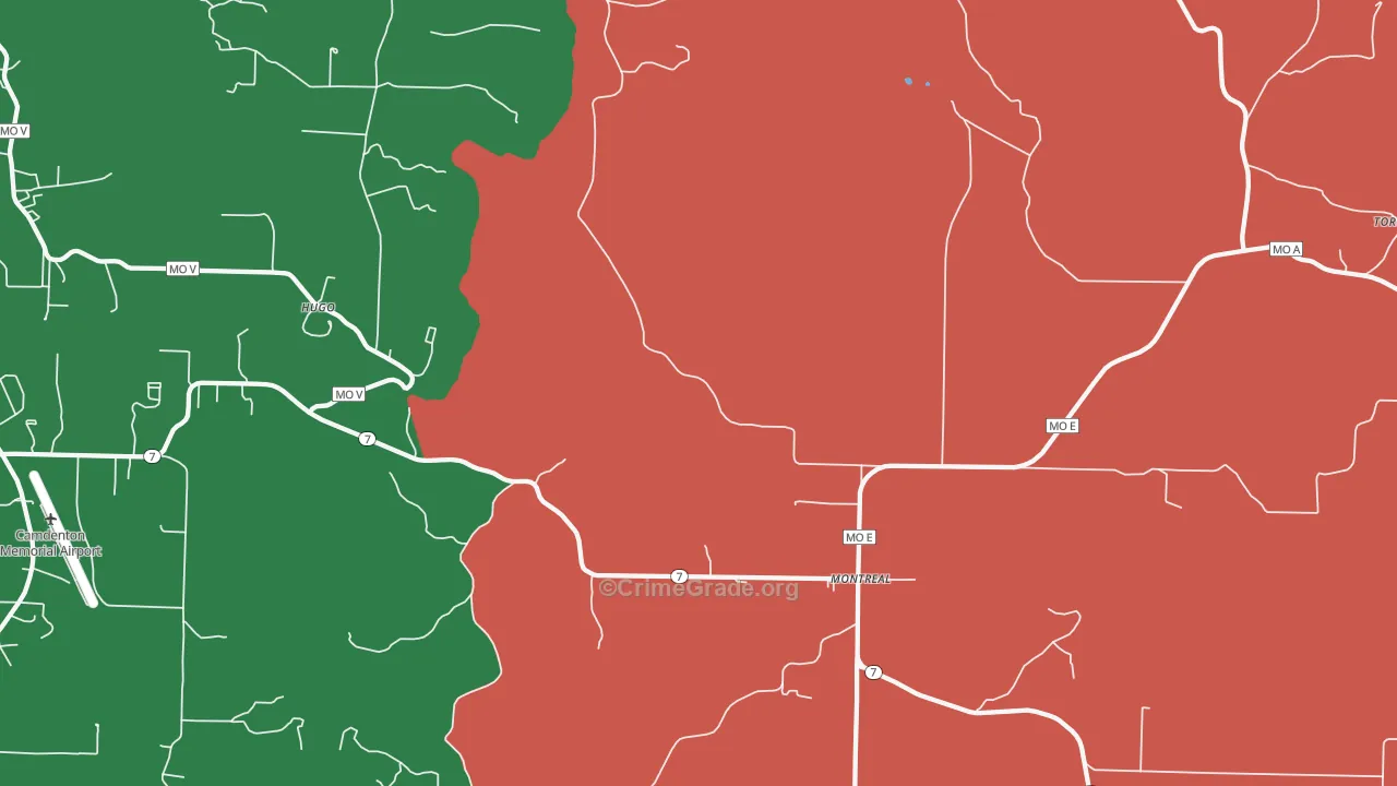 65591, MO Map of Vehicle Theft Rates