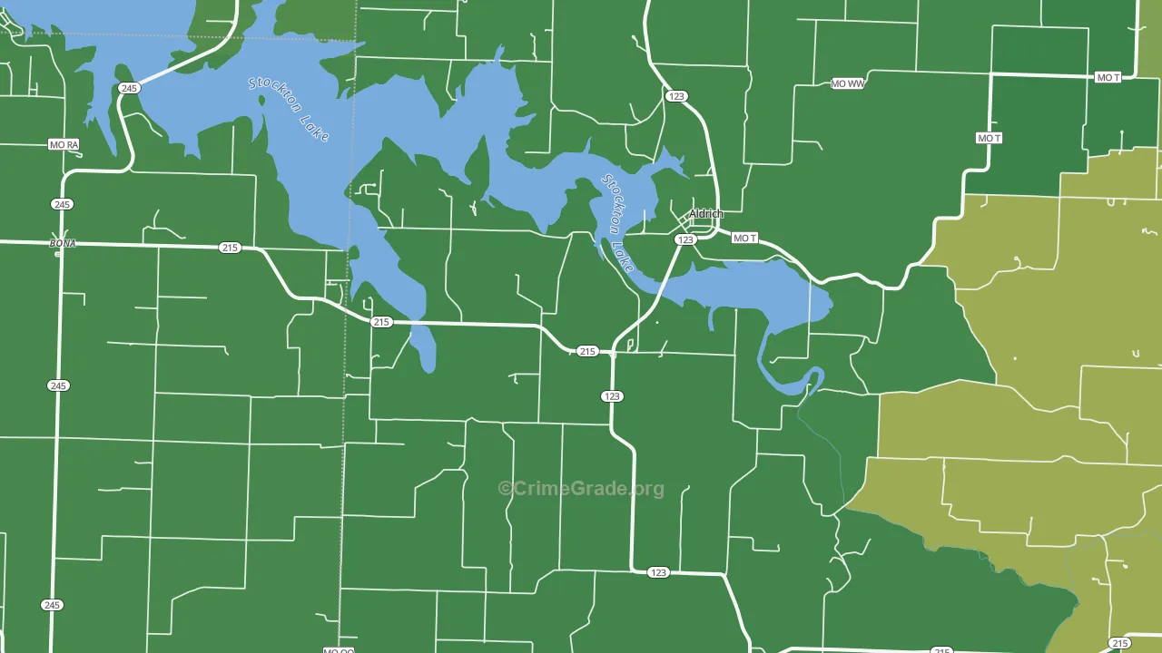65601, MO Map of Vehicle Theft Rates