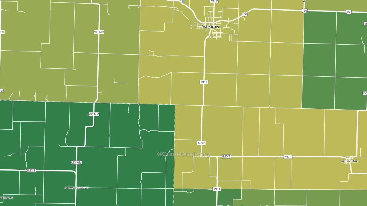 65604, MO Map of Vehicle Theft Rates