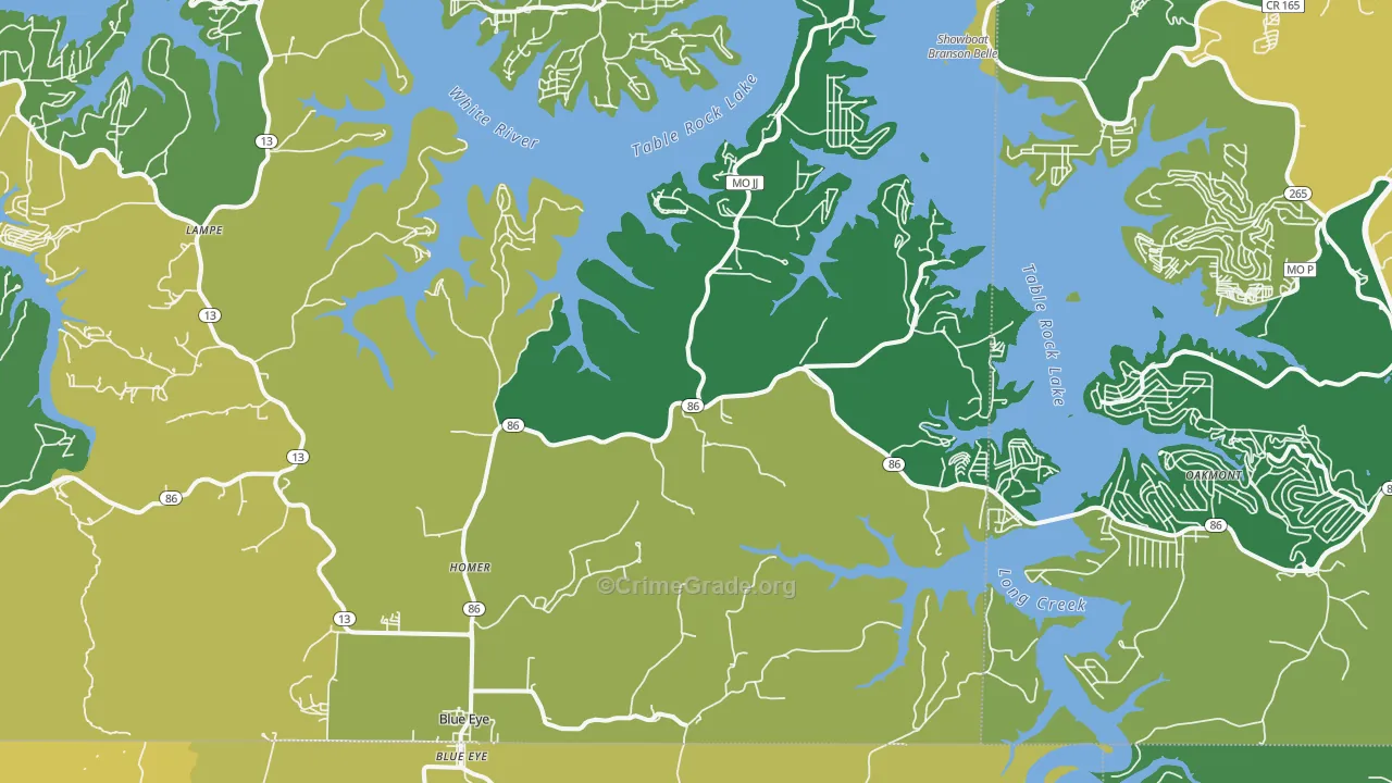 65611, MO Map of Vehicle Theft Rates