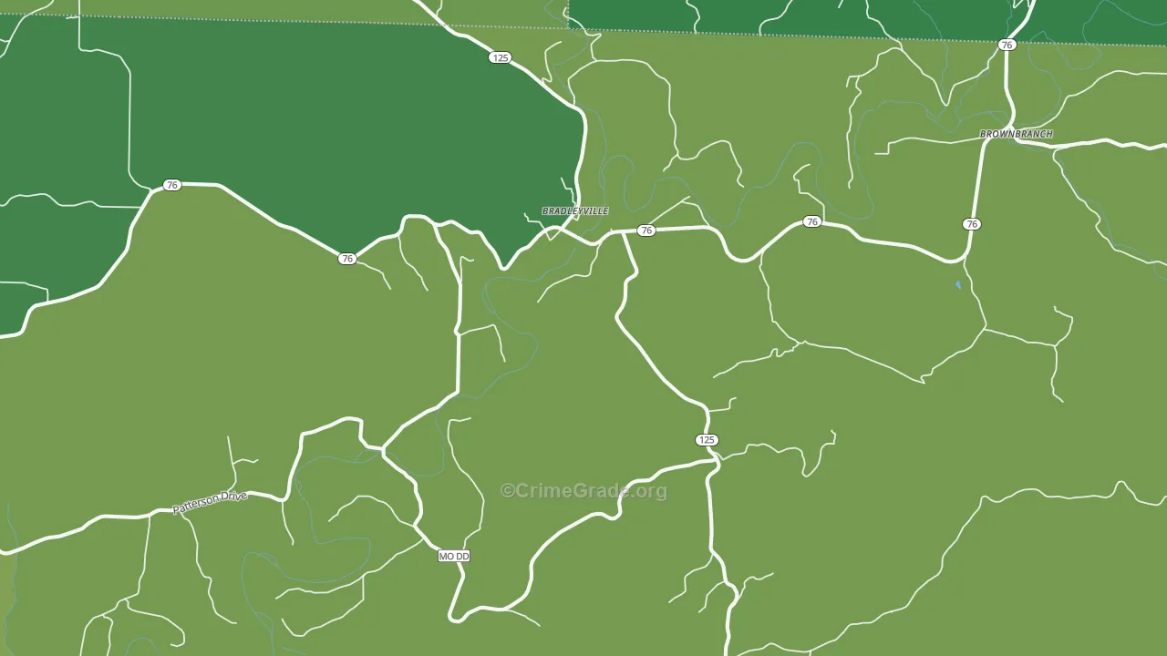 65614, MO Map of Vehicle Theft Rates
