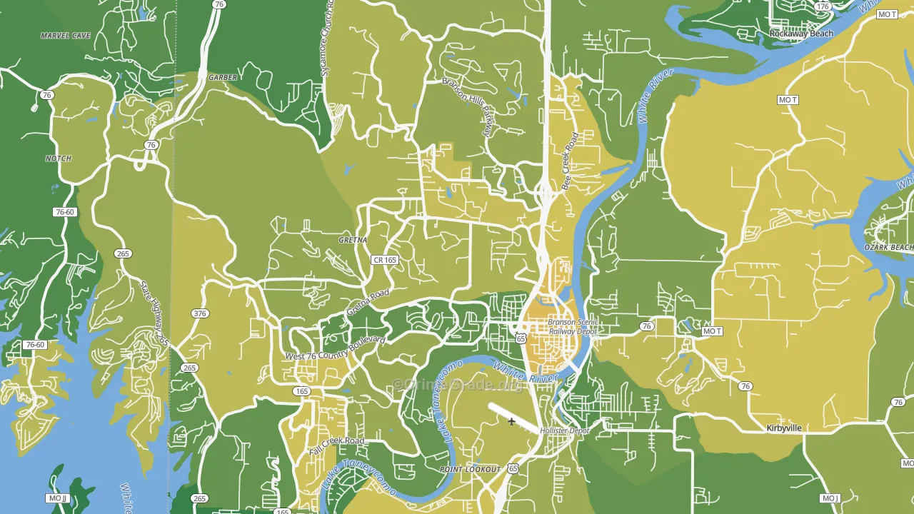 65616, MO Map of Vehicle Theft Rates