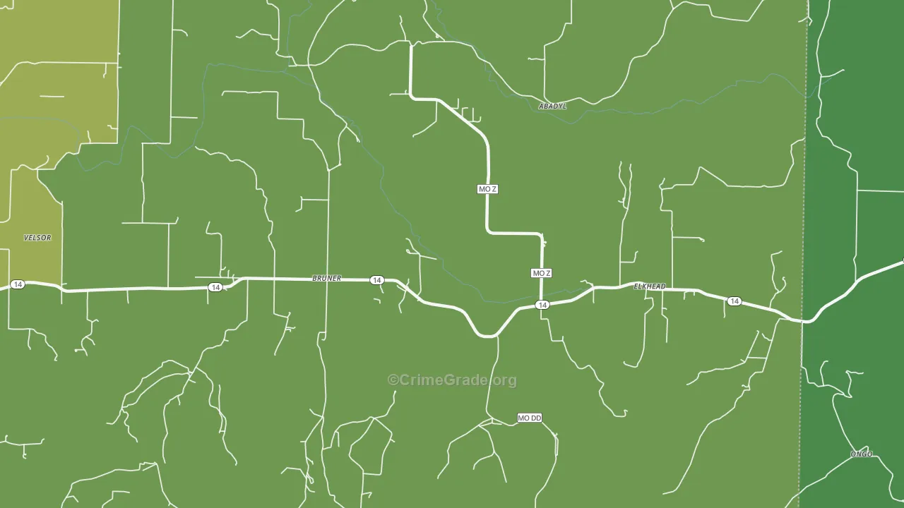 65620, MO Map of Vehicle Theft Rates