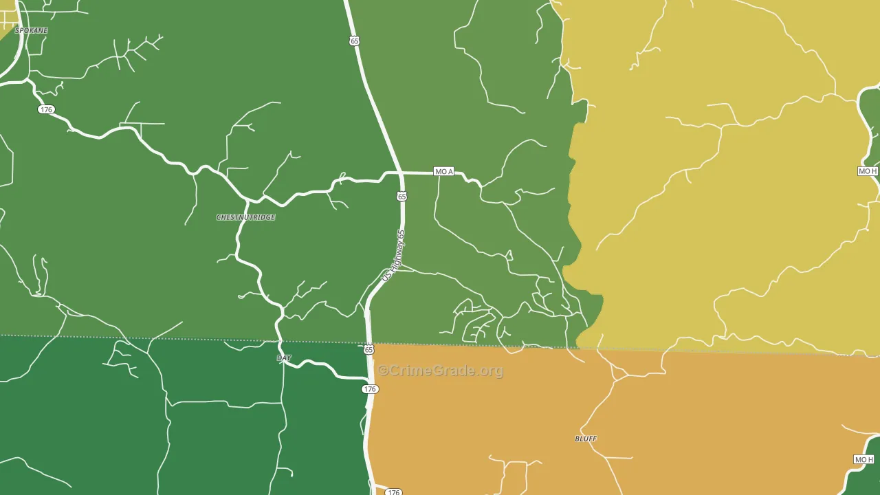 65630, MO Map of Vehicle Theft Rates