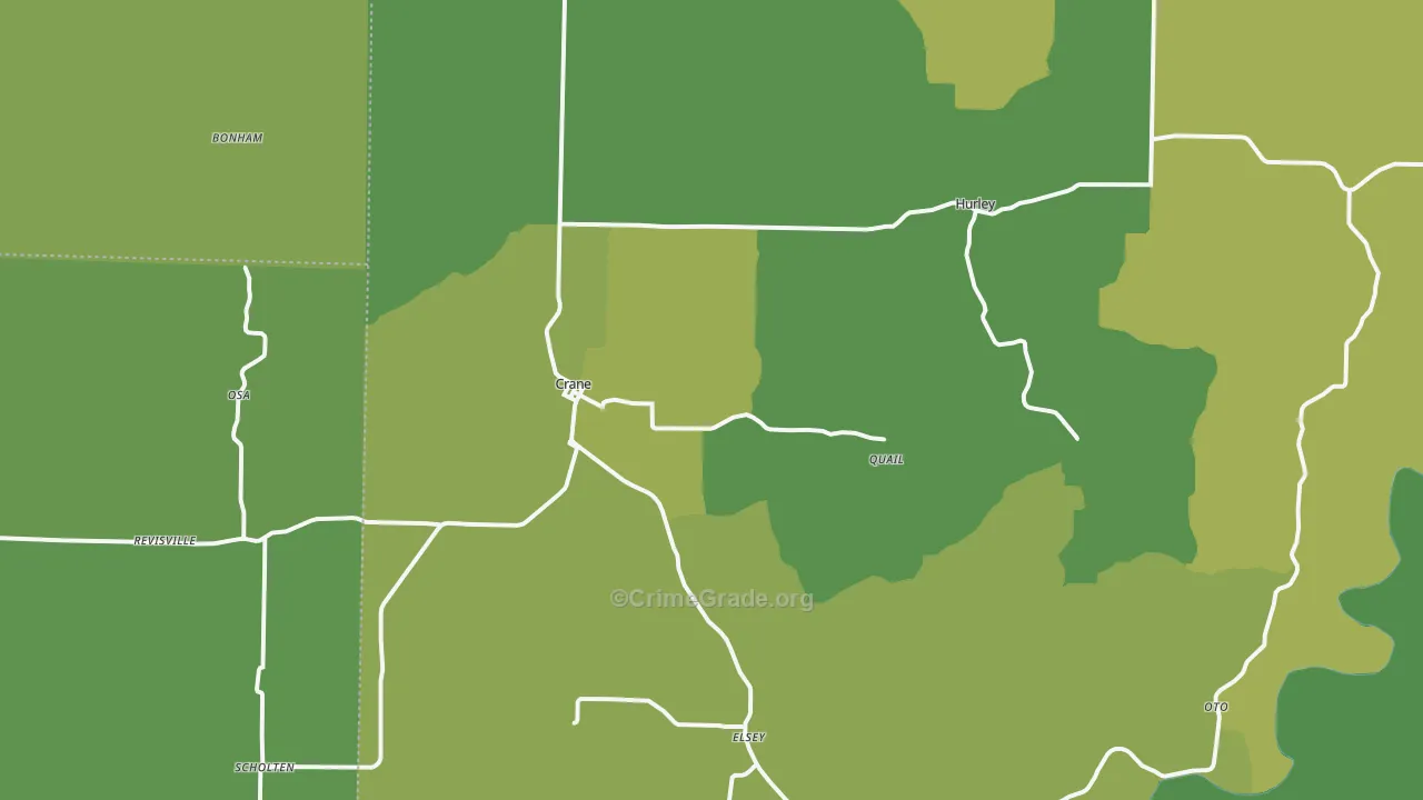 65633, MO Map of Vehicle Theft Rates