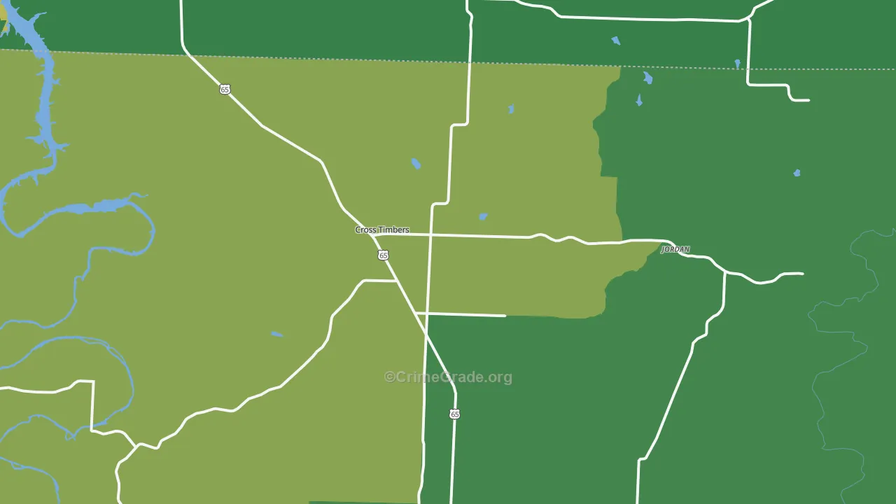 65634, MO Map of Vehicle Theft Rates