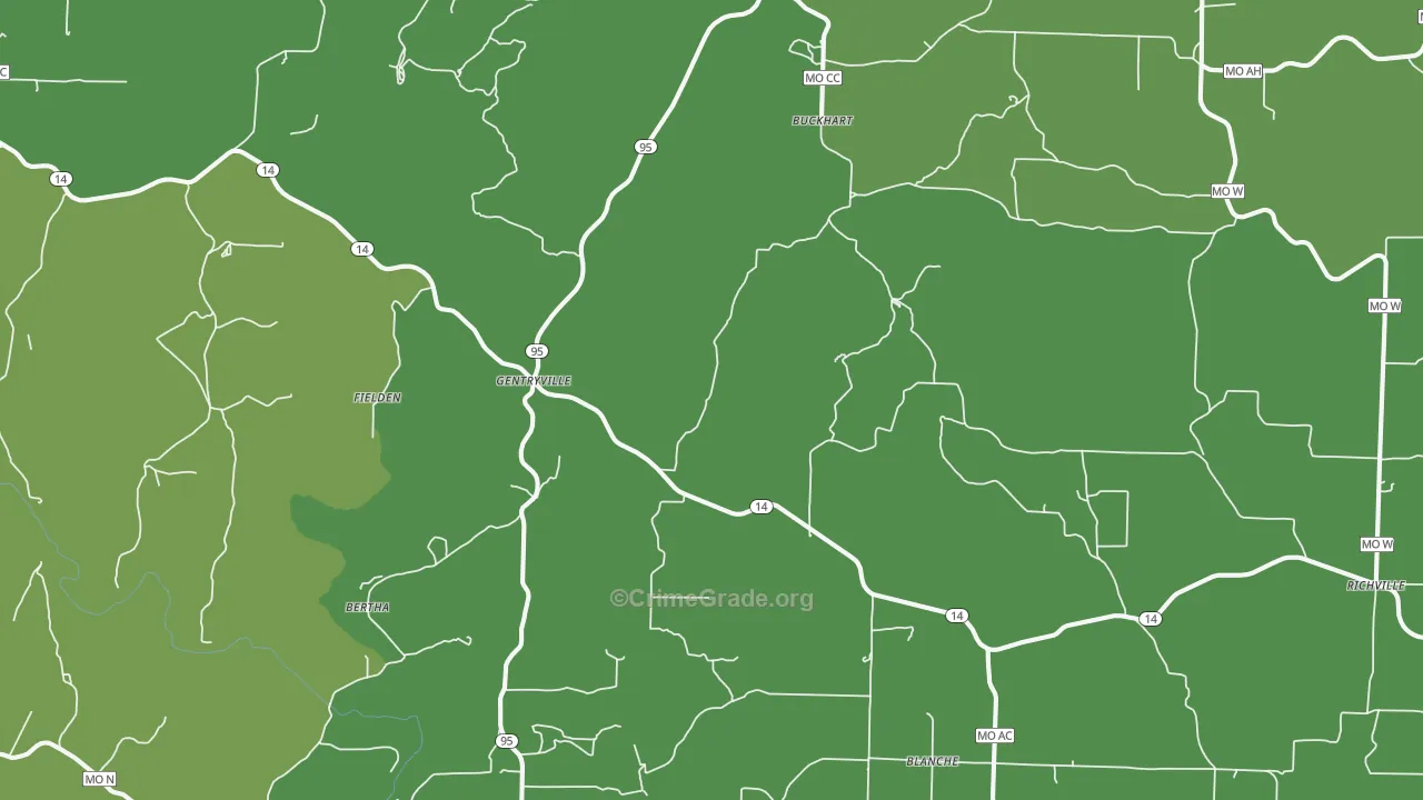 65638, MO Map of Vehicle Theft Rates