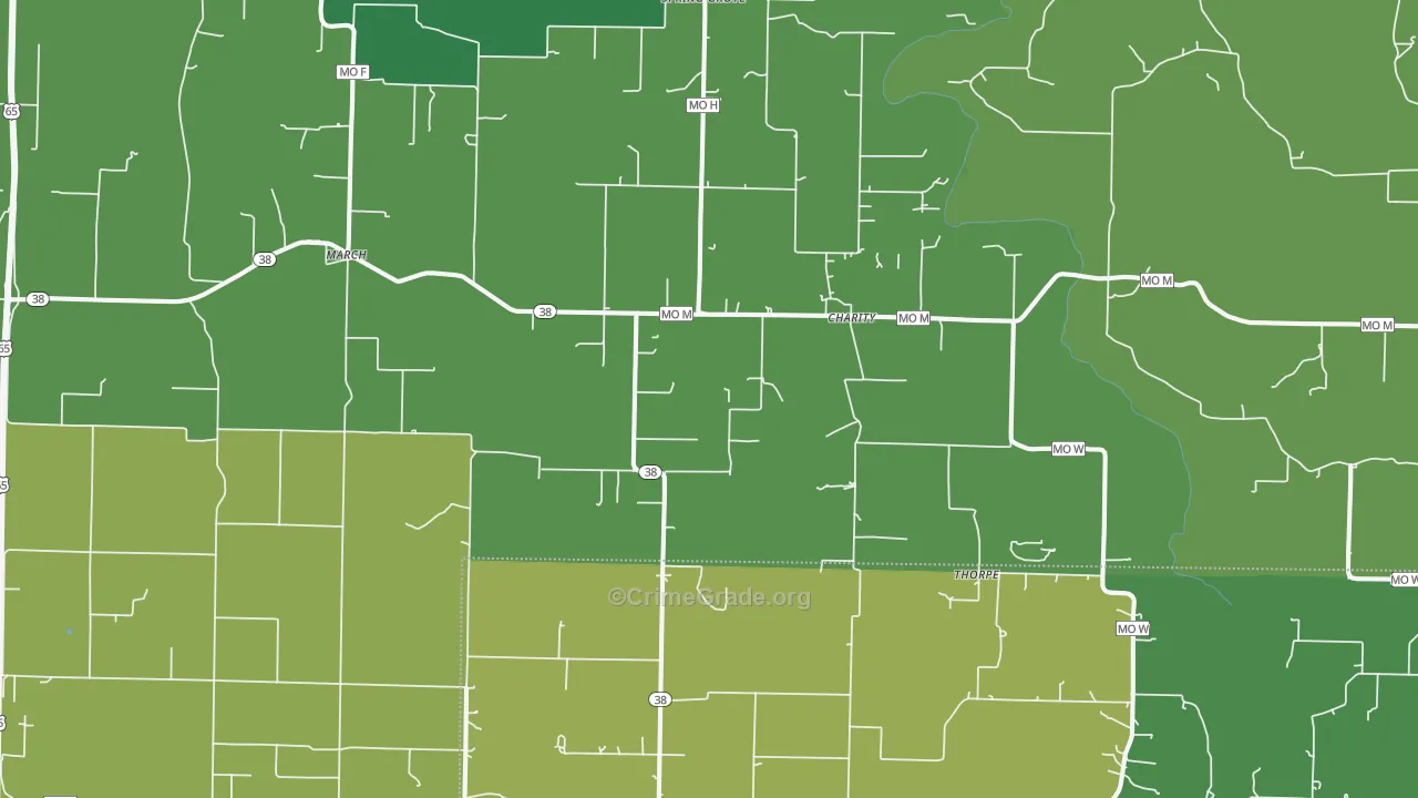65644, MO Map of Vehicle Theft Rates